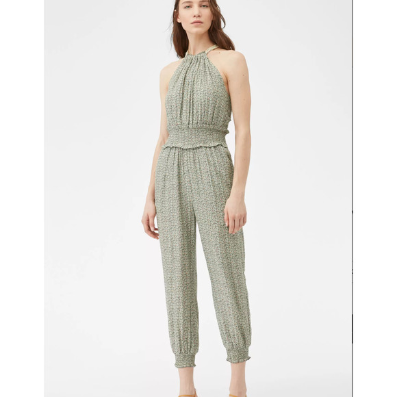 Rebecca Taylor Pants - Rebecca Taylor La Vie Pascale Floral Cropped Jumpsuit Size Small